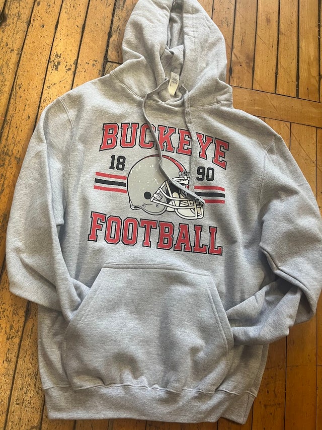 Gray Ohio State Buckeyes Football 1890 hoodie